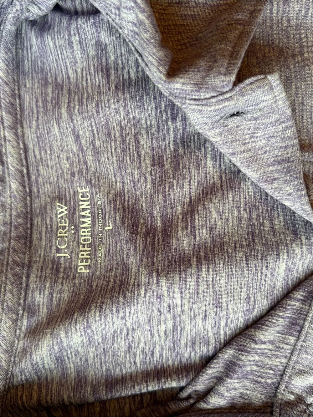 J. Crew Performance Polo in Heathered Lavender